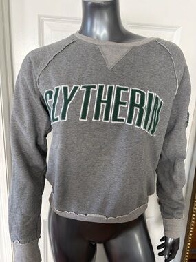 Slytherin Embroidered Gray Sweatshirt- Wizarding World of Harry Potter Universal
